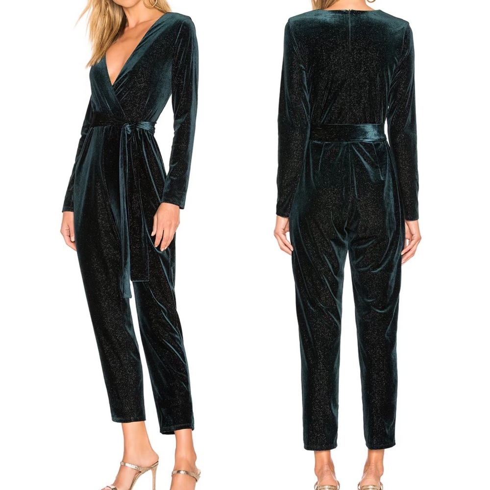 Lovers and Friends Hart Jumpsuit in Deep Emerald